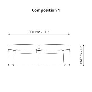Composition 1: 300x104x84cm