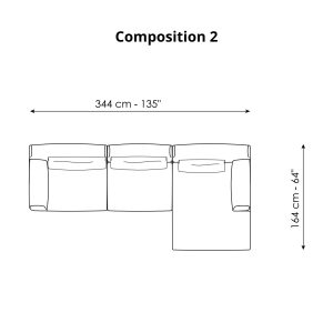 Composition 2: 344x164x84cm