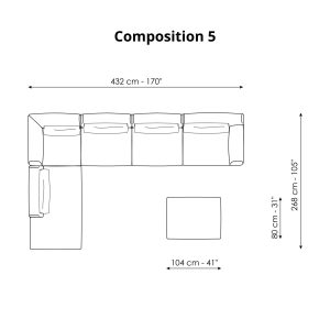 Composition 5: 432x268x84cm