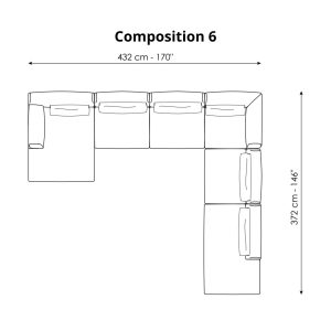 Composition 6: 432x372x84cm